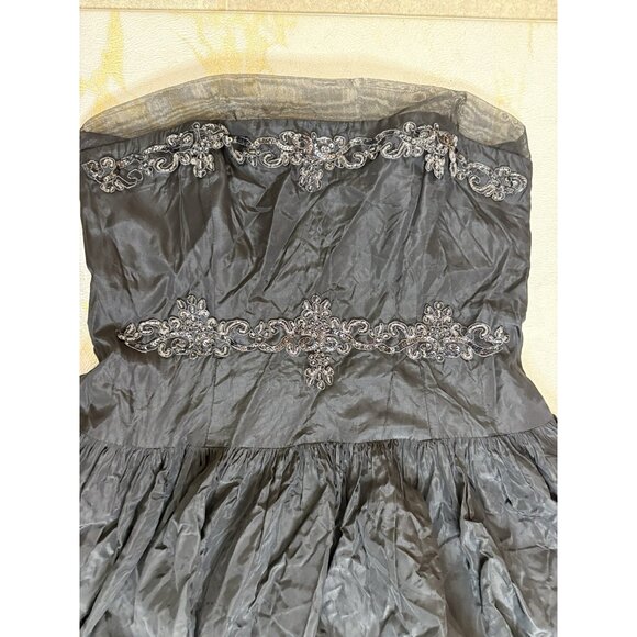 Strapless Goth Steampunk Gown Size M Halloween Ball Gothic Bride Masquerade Vamp - Picture 10 of 15